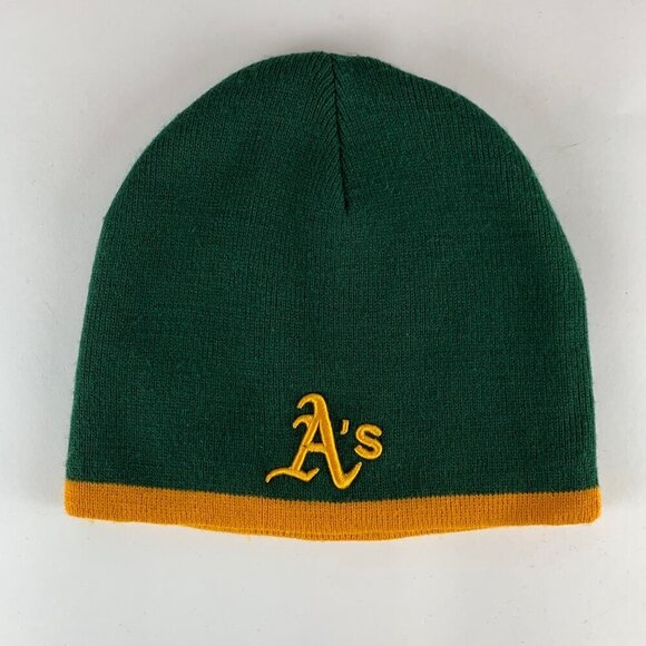 Oakland Athletic MLB Green Gold Knit Beanie One Size - Picture 1 of 4